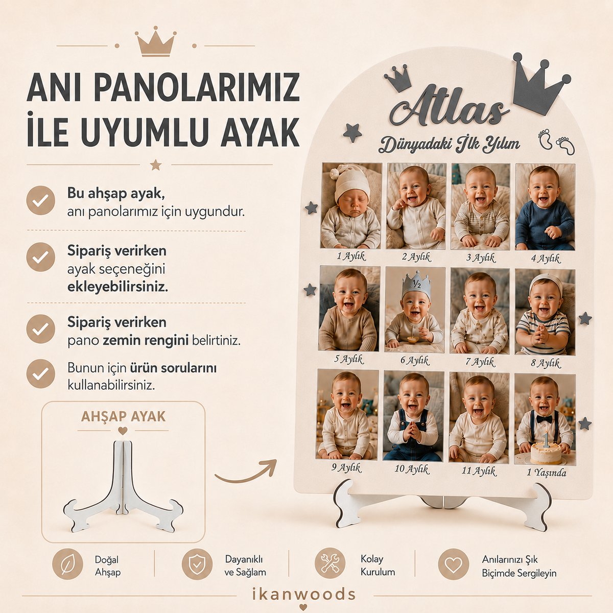 İKANWOODS Ahşap Anı Panosu Sunum Standı