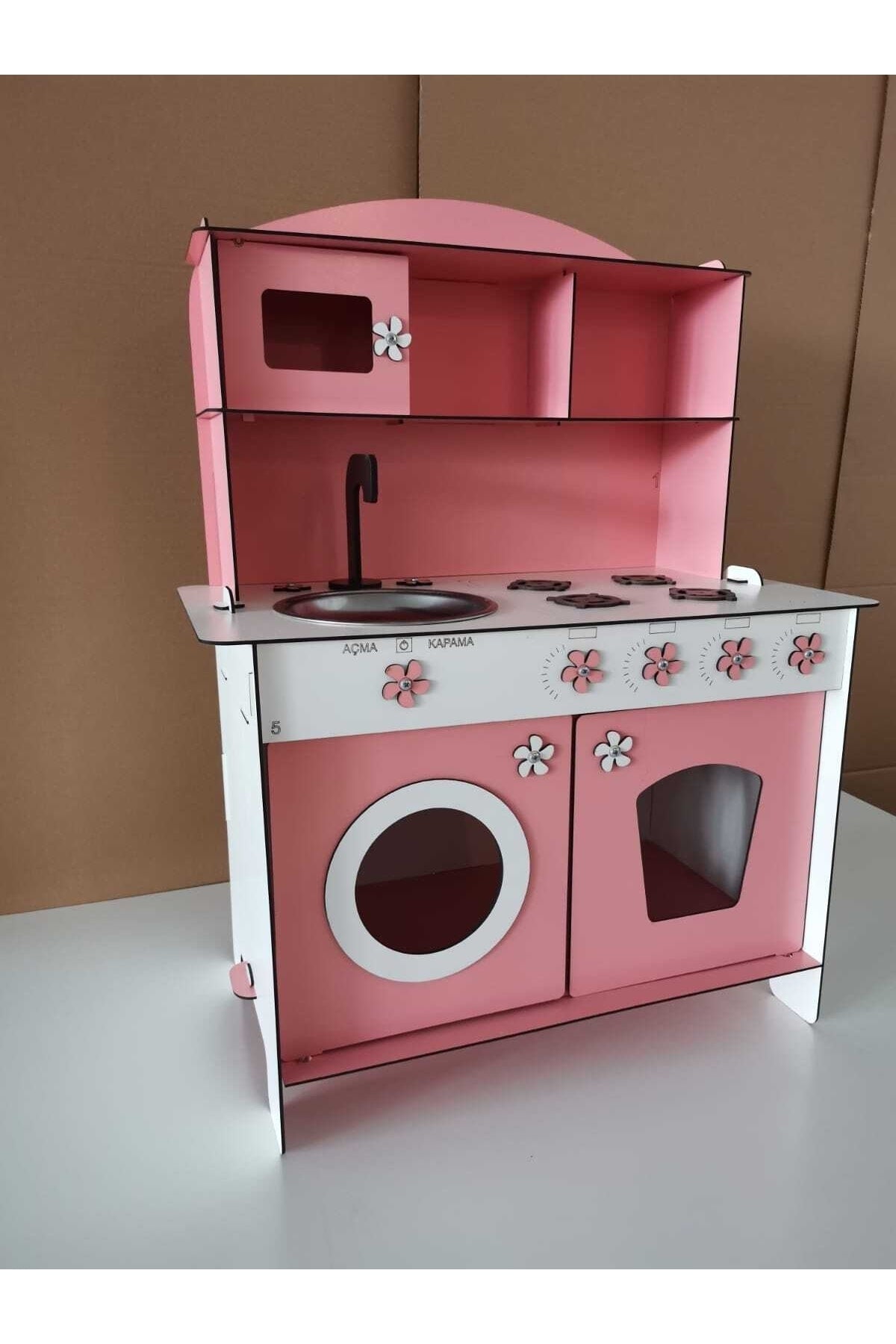 Ahşap Oyuncak Mutfak 3mm X Pembe