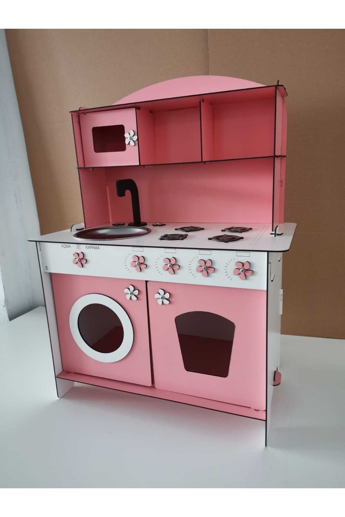Ahşap Oyuncak Mutfak 3mm X Pembe