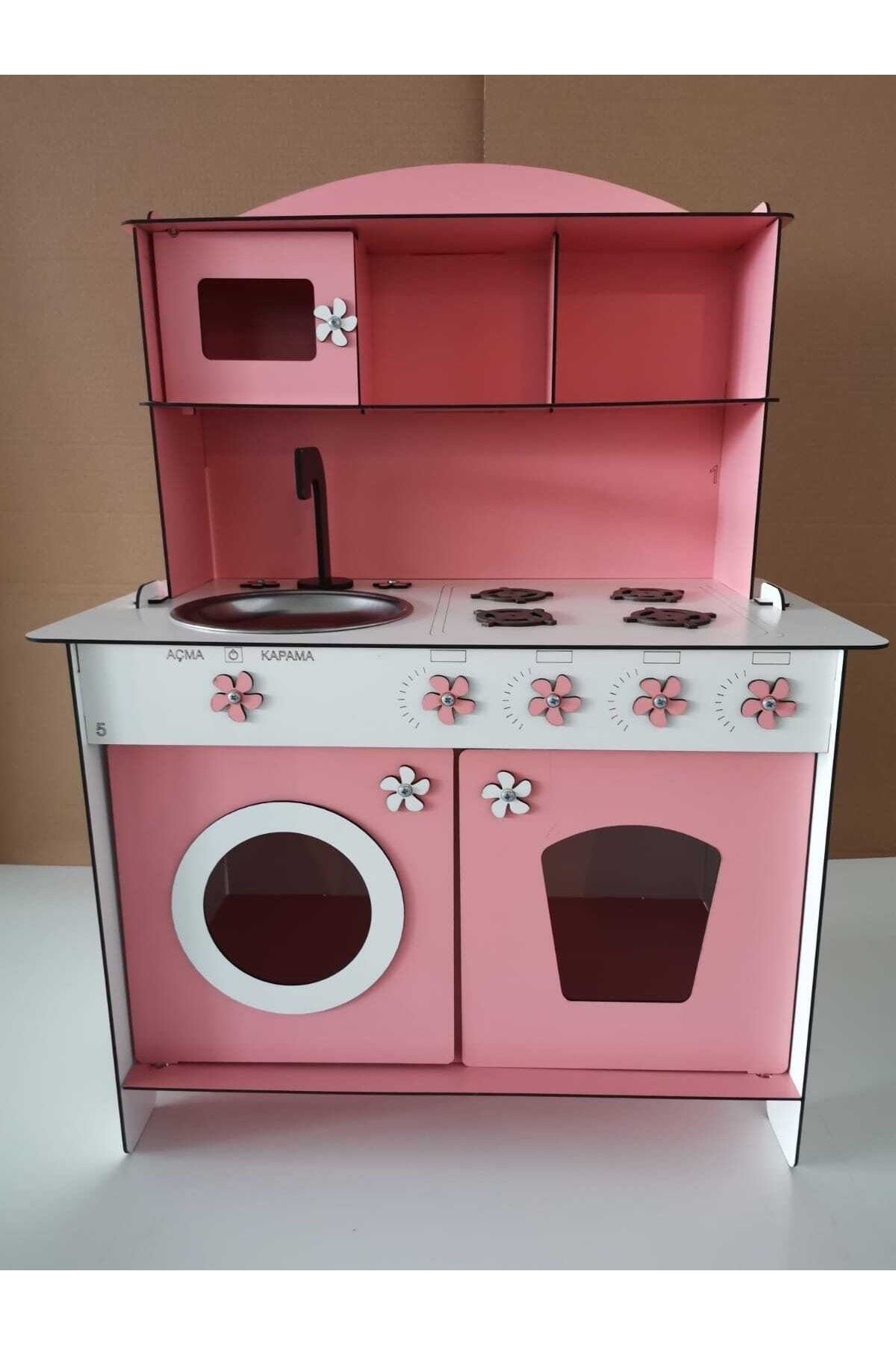 Ahşap Oyuncak Mutfak 3mm X Pembe
