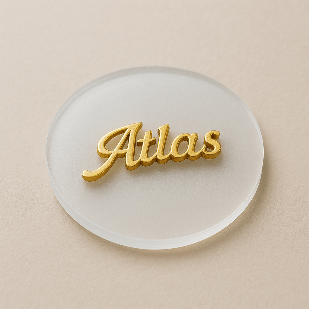 Kişiye Özel Gold İsimli Pleksi Magnet Yazısı 4 Cm