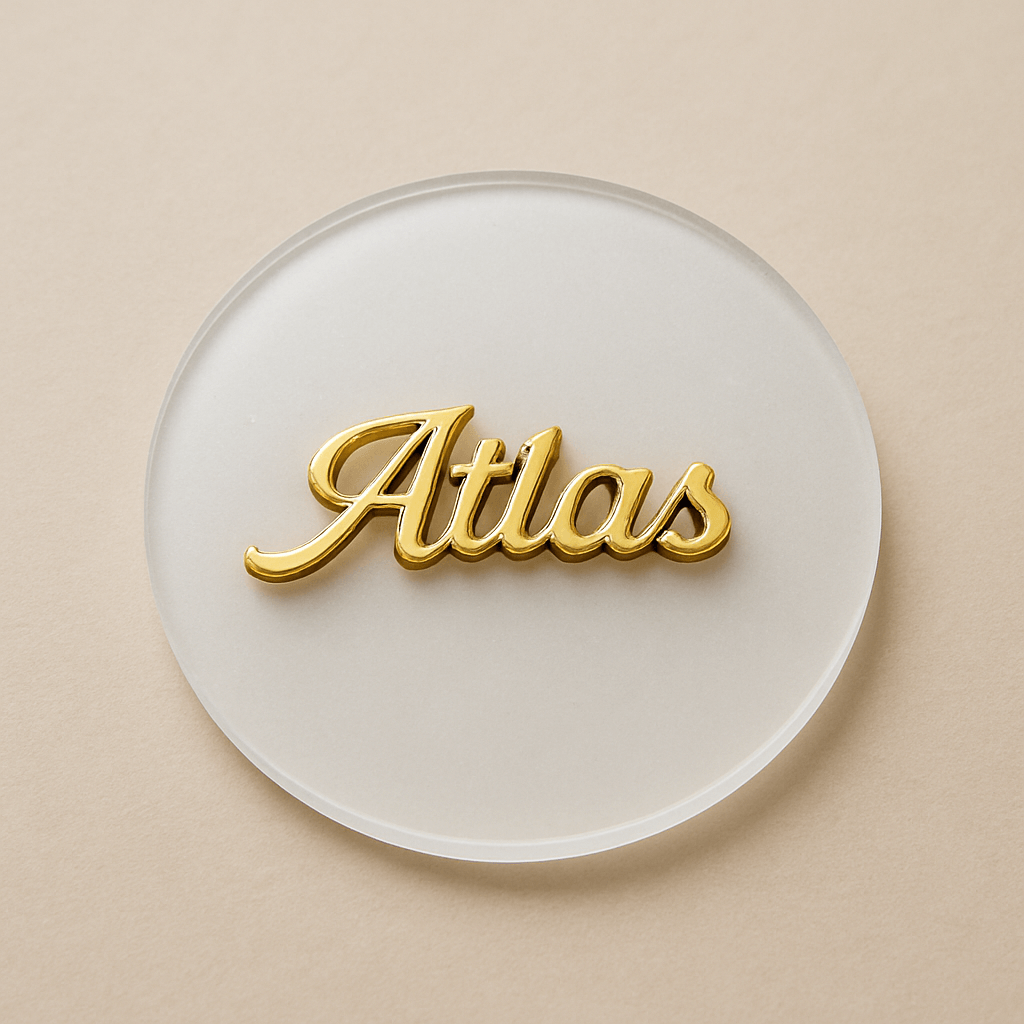 Kişiye Özel Gold İsimli Pleksi Magnet Yazısı 4 Cm