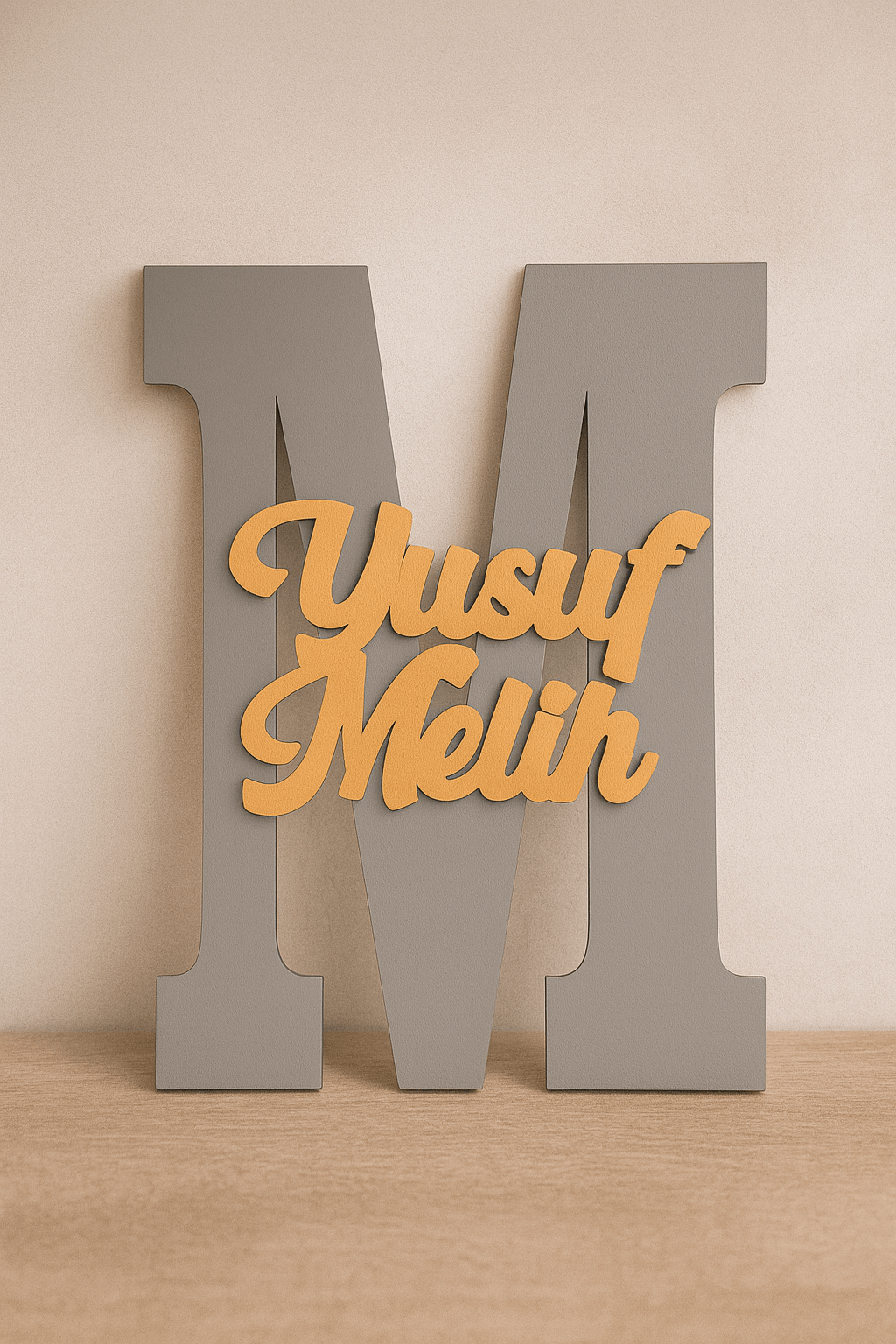 ikanwoods İsme Özel Harf Ve İsimli Ahşap Bebek Ve Çocuk Oda Kapı Süsü