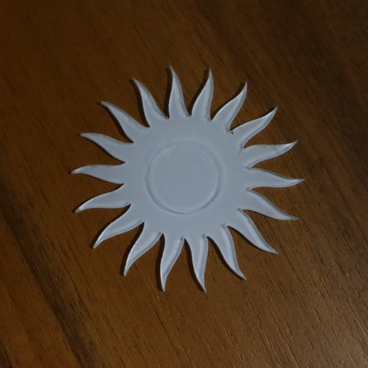 7 cm Güneş Şeklinde Pleksi Magnet (50 Adet) – Kişiselleştirilebilir Hediyelik & İsimlik Tasarımları İçin