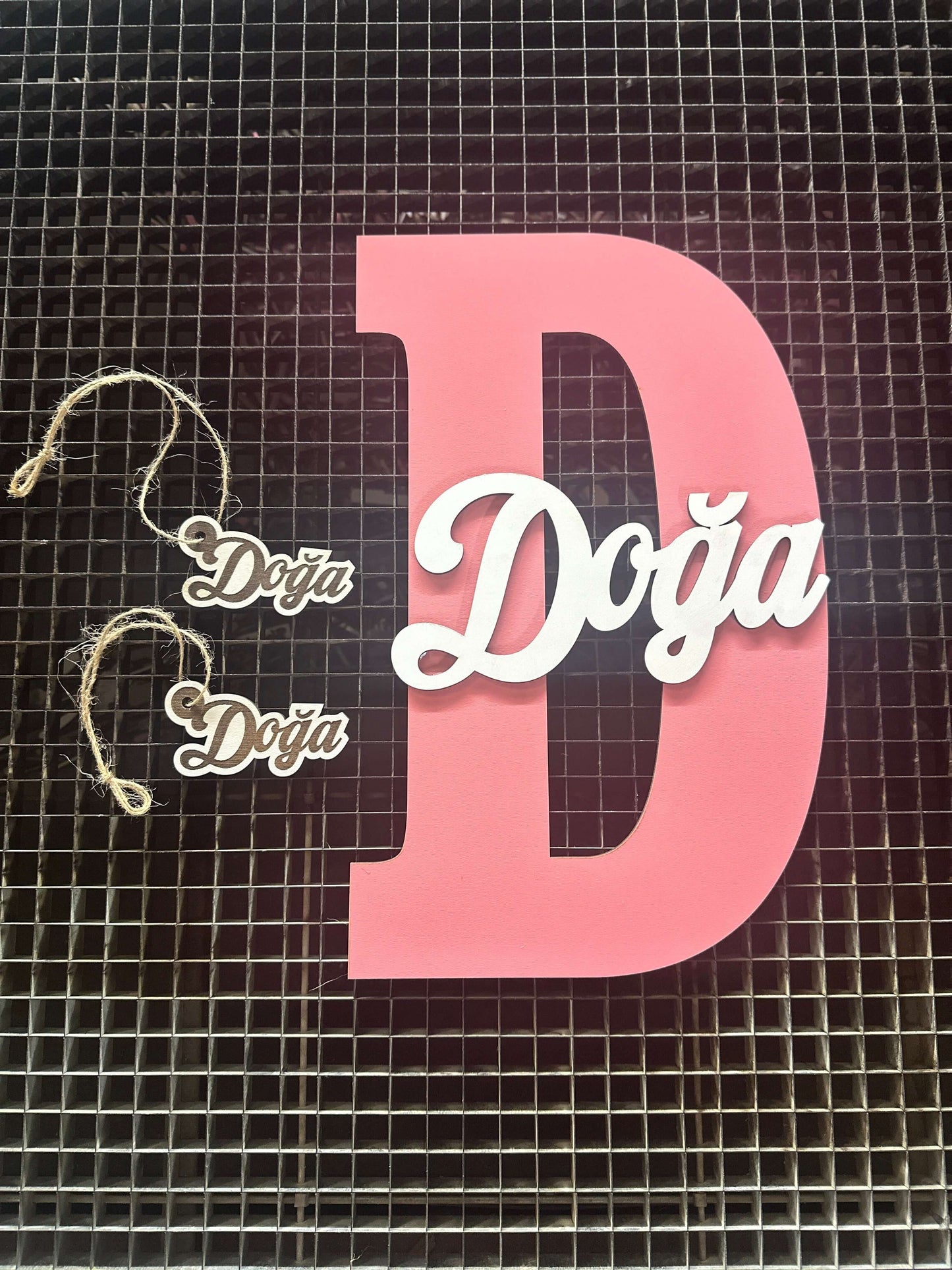 ikanwoods İsme Özel Harf Ve İsimli Ahşap Bebek Ve Çocuk Oda Kapı Süsü