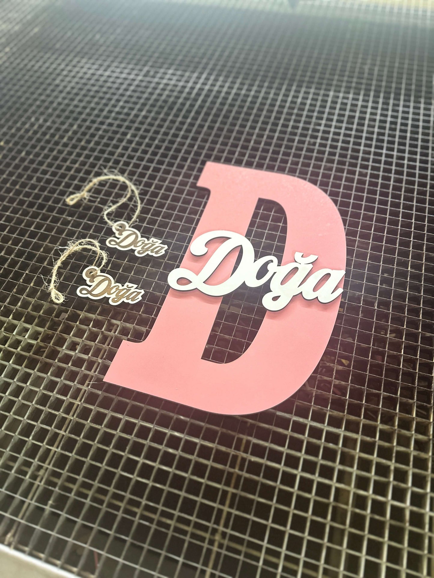 ikanwoods İsme Özel Harf Ve İsimli Ahşap Bebek Ve Çocuk Oda Kapı Süsü